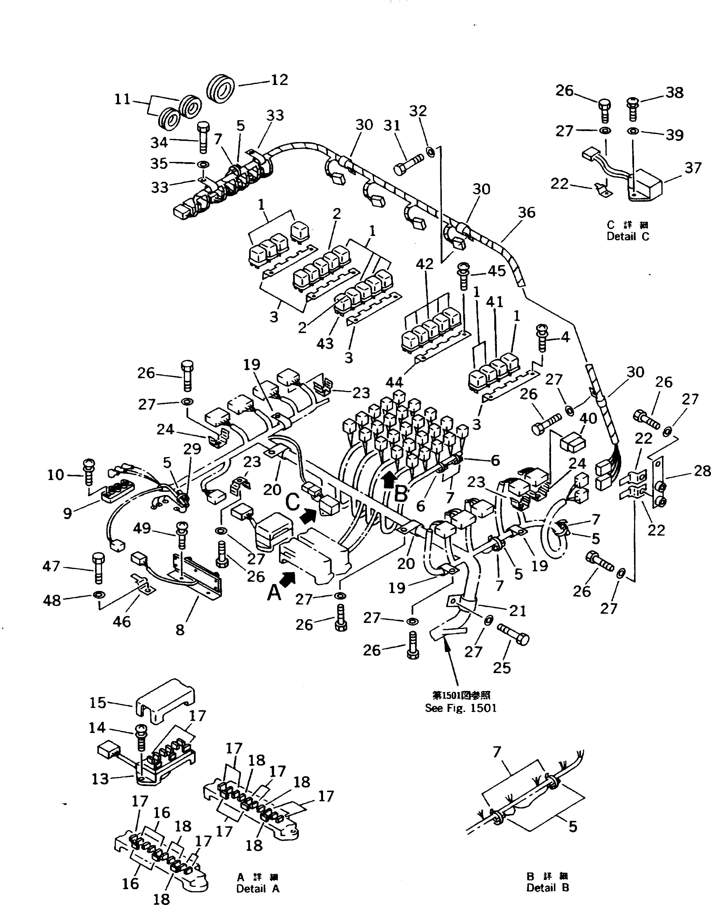 Dump Trucks Komatsu / HD325-6 S/N 5001-UP(hd325-6c) / ELECTRICAL SYSTEM (FUSE BOX AND RELAY)(#5001-5291)(030550 : 1502)
