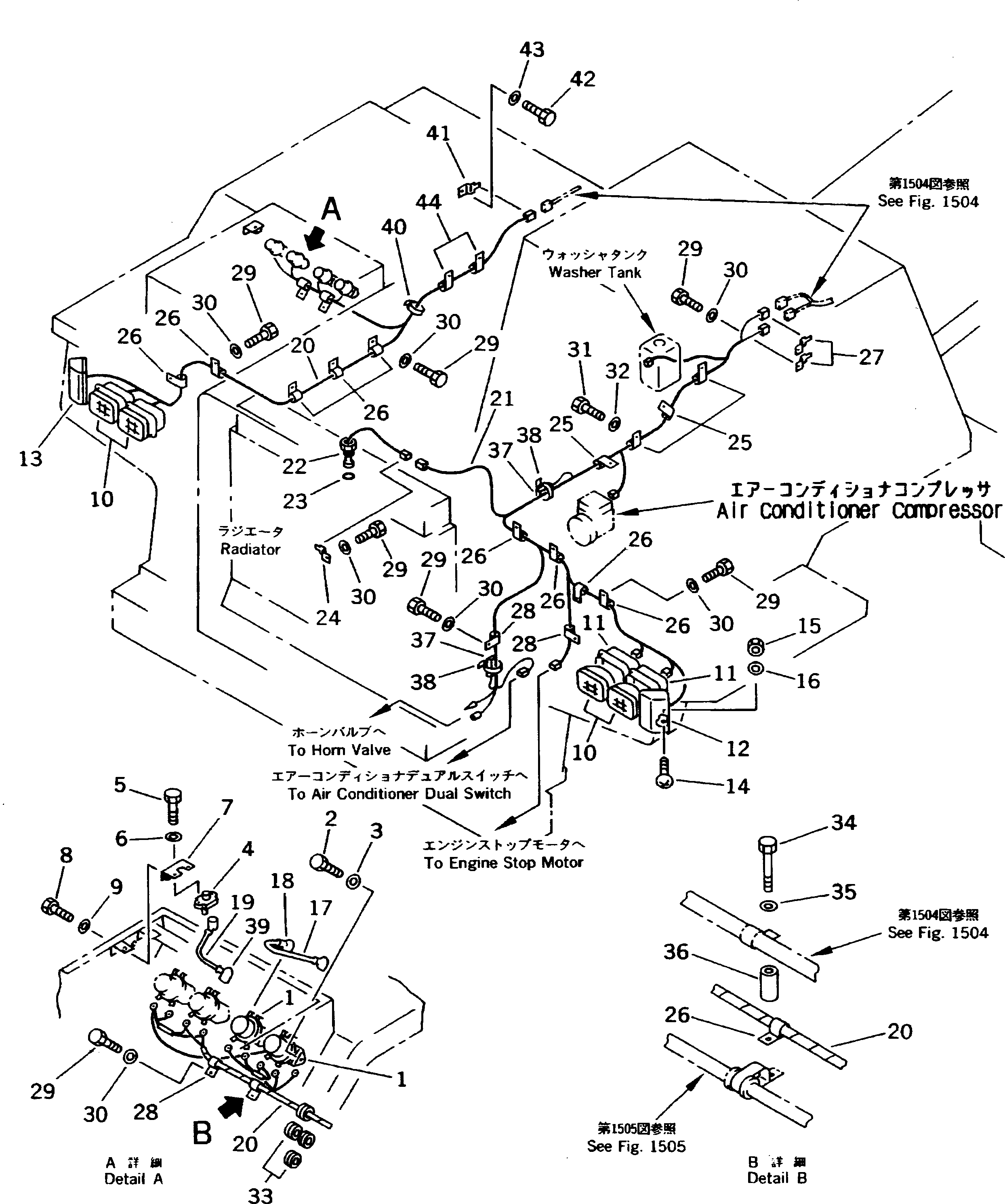 Dump Trucks Komatsu / HD325-6 S/N 5001-UP(hd325-6c) / ELECTRICAL SYSTEM (OUTSIDE CAB) (1/3)(#5001-5291)(030580 : 1503)