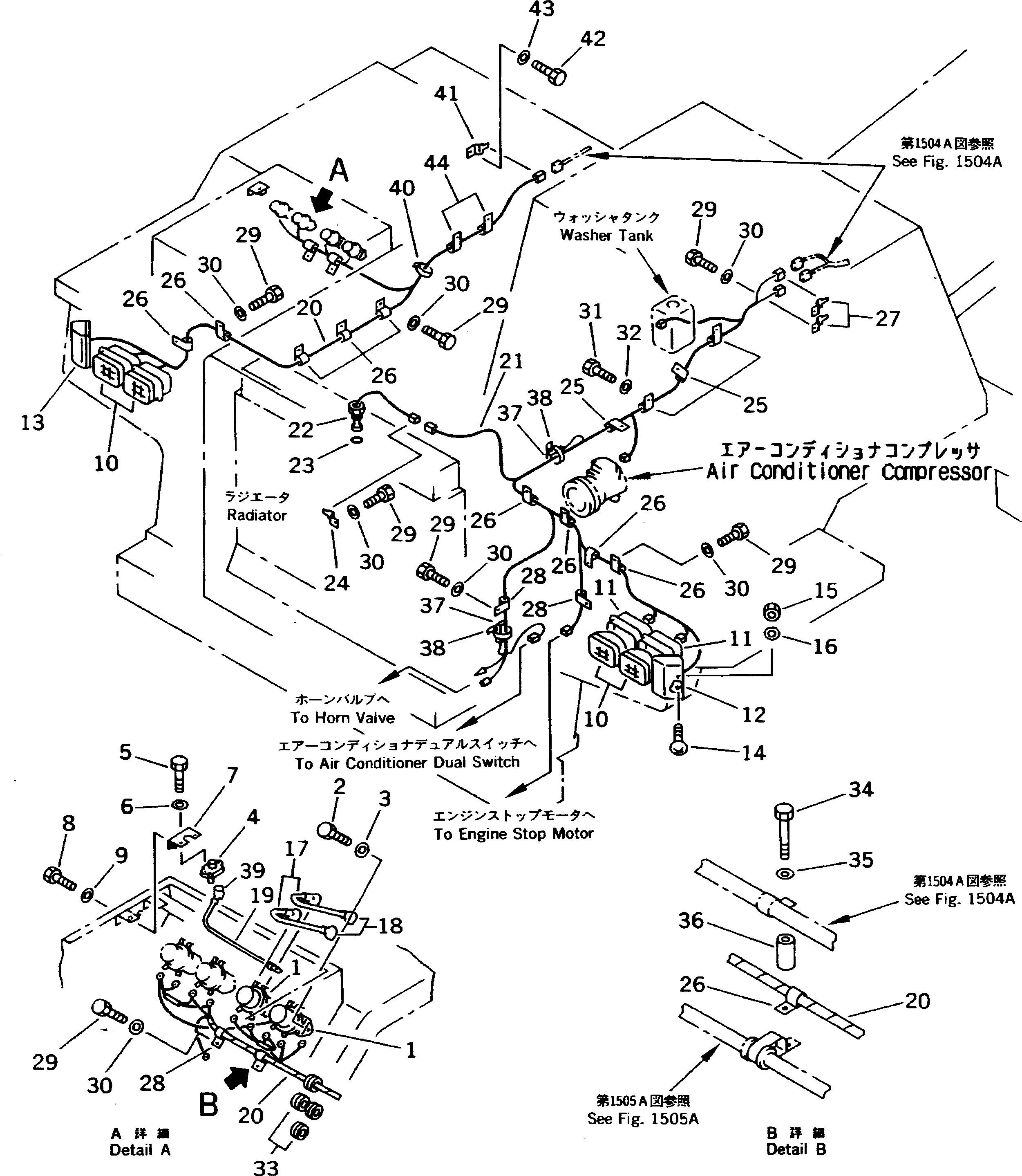 Dump Trucks Komatsu / HD325-6 S/N 5001-UP(hd325-6c) / ELECTRICAL SYSTEM (OUTSIDE CAB) (1/3)(#5292-5679)(030590 : 1503A)