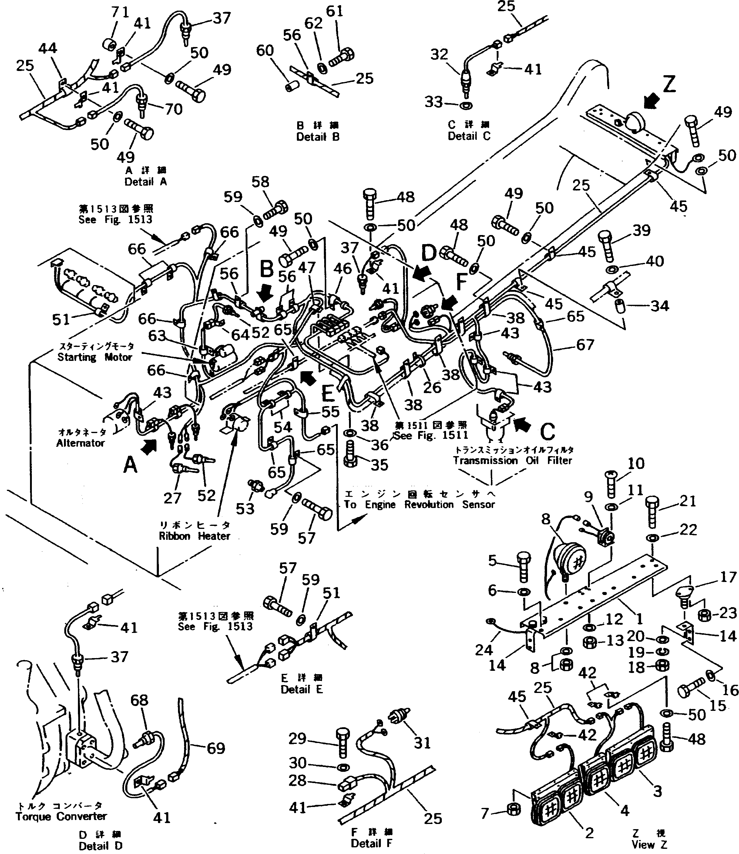 Dump Trucks Komatsu / HD325-6 S/N 5001-UP(hd325-6c) / ELECTRICAL SYSTEM (FOR CLUSTER GAUGE PANEL) (4/5)(#5001-5484)(030680 : 1514)