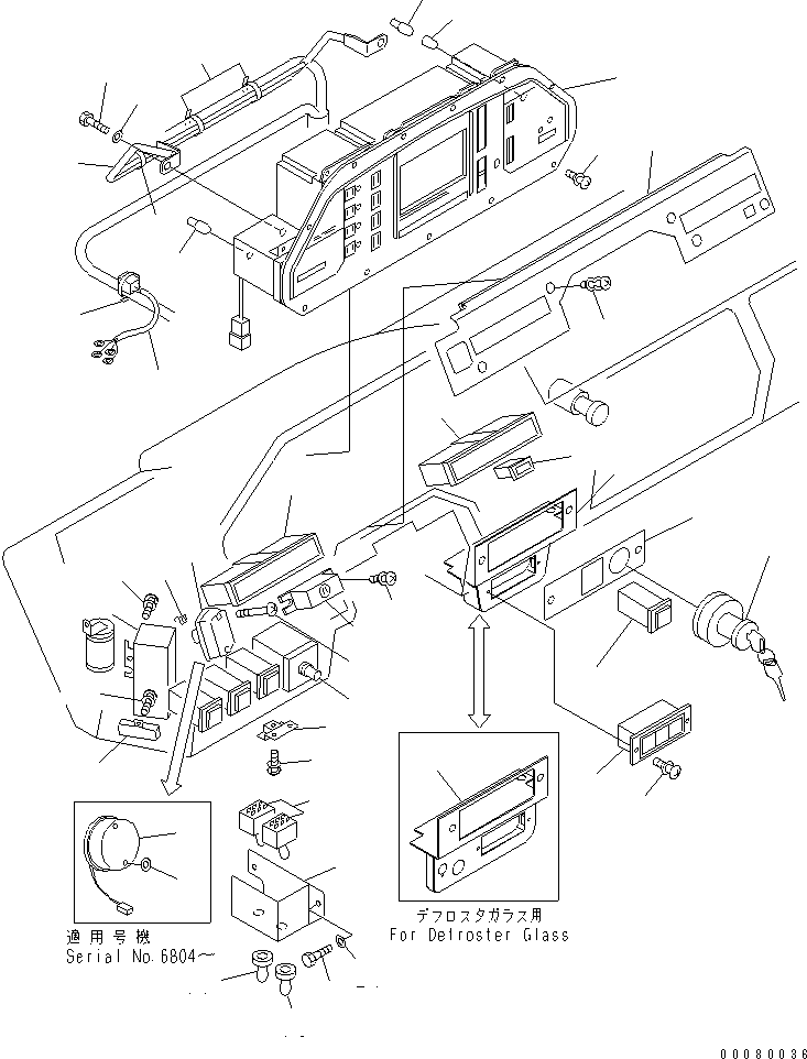 Dump Trucks Komatsu / HD325-6 S/N 5001-UP(hd325-6c) / INSTRUMENT PANEL (#5680-5688 ?#5690-)(030900 : 1552)