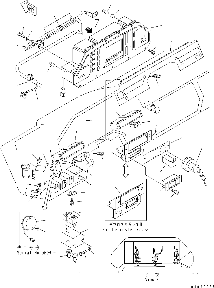 Dump Trucks Komatsu / HD325-6 S/N 5001-UP(hd325-6c) / INSTRUMENT PANEL (FOR EC REGULATION)(#5680-)(030910 : 1553)