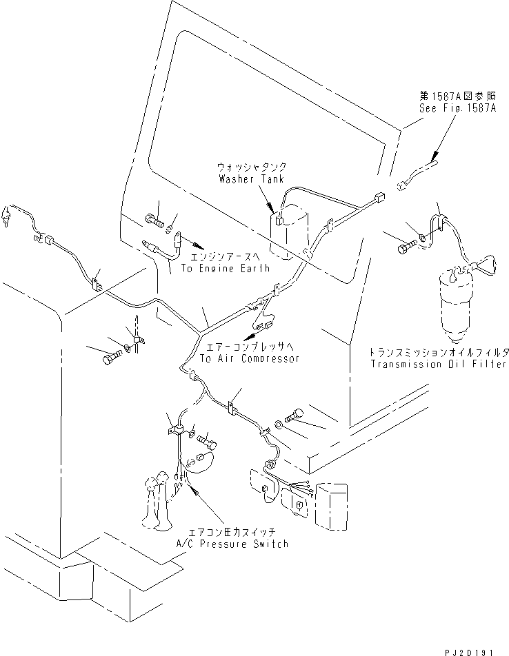 Dump Trucks Komatsu / HD325-6 S/N 5001-UP(hd325-6c) / ELECTRICAL SYSTEM (OUTSIDE CAB) (3/11)(#6001-)(031110 : 1583A)