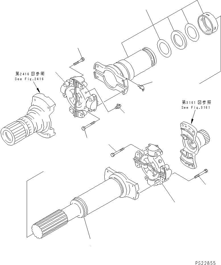 Dump Trucks Komatsu / HD325-6 S/N 5001-UP(hd325-6c) / DRIVE SHAFT(090010 : 3001)