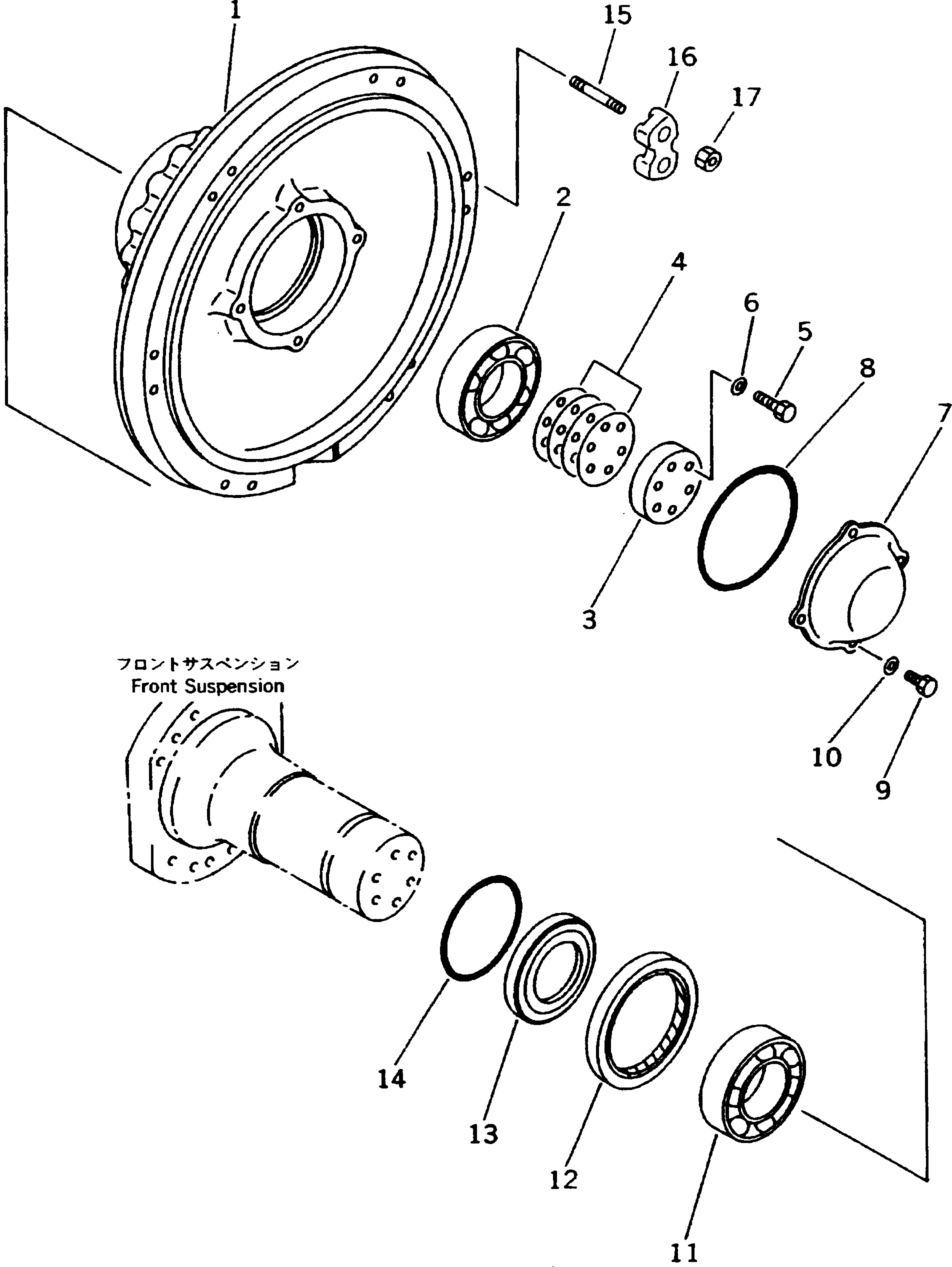 Dump Trucks Komatsu / HD325-6 S/N 5001-UP(hd325-6c) / FRONT AXLE (FOR DISC TYPE FRONT BRAKE)(090020 : 3101)