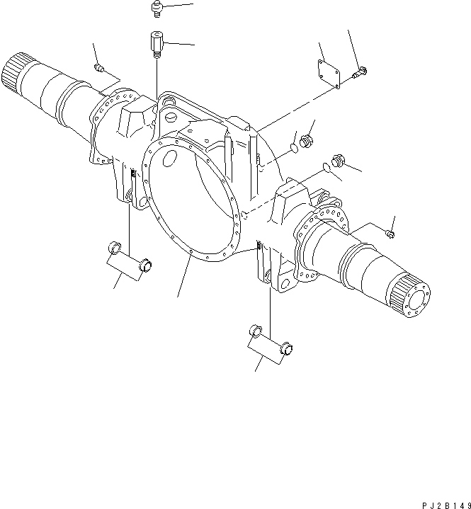 Dump Trucks Komatsu / HD325-6 S/N 5001-UP(hd325-6c) / REAR AXLE HOUSING(#6001-)(090100 : 3151B)