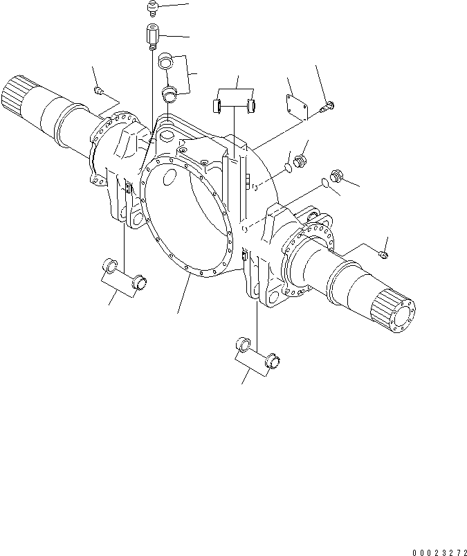 Dump Trucks Komatsu / HD325-6 S/N 5001-UP(hd325-6c) / REAR AXLE HOUSING (FOR VIETNAM)(090120 : 3155)