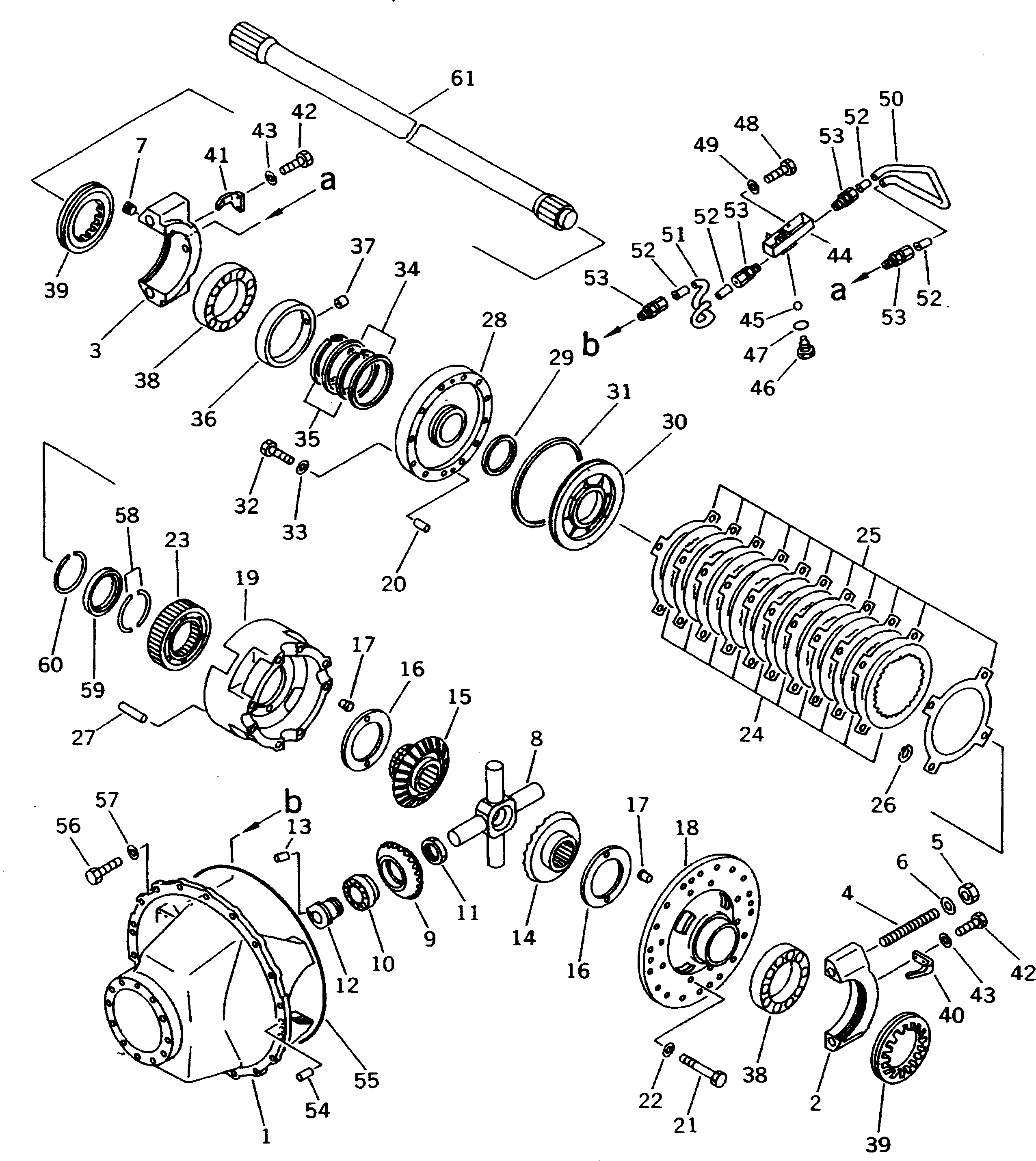 Dump Trucks Komatsu / HD325-6 S/N 5001-UP(hd325-6c) / REAR DIFFERENTIAL (WITH DIFFERENTIAL LOCK) (1/2)(090140 : 3165)