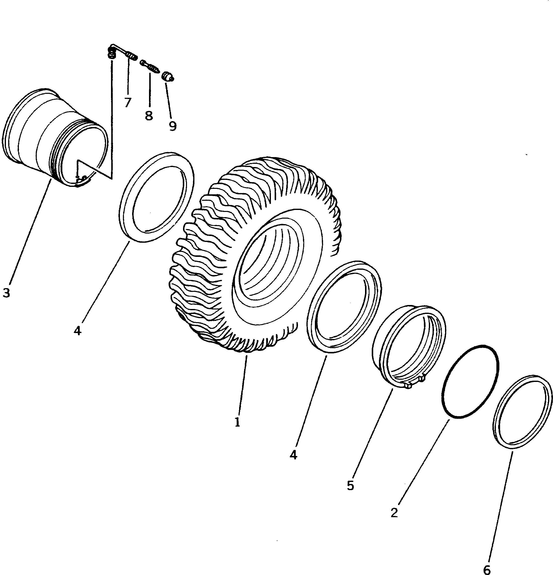 Dump Trucks Komatsu / HD325-6 S/N 5001-UP(hd325-6c) / FRONT WHEEL (FOR LARGE TIRE)(090210 : 3301)