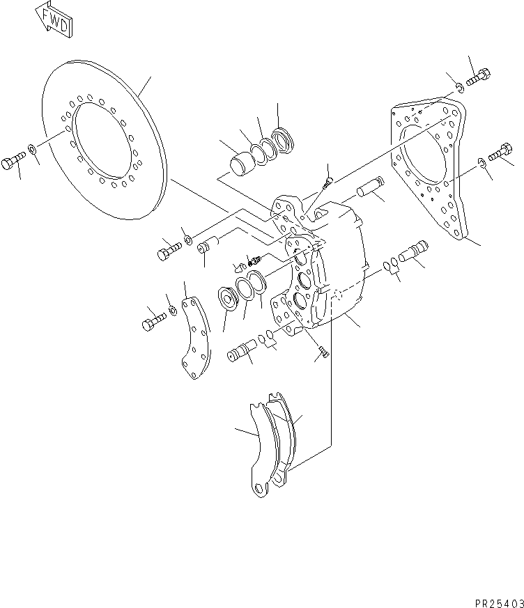 Dump Trucks Komatsu / HD325-6 S/N 5001-UP(hd325-6c) / FRONT BRAKE (FOR DISC TYPE) (WITH ABS)(090240 : 3402)