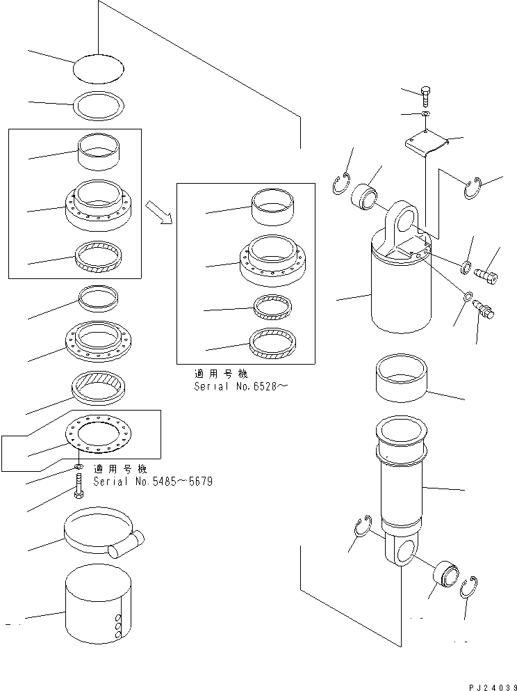 Dump Trucks Komatsu / HD325-6 S/N 5001-UP(hd325-6c) / REAR SUSPENSION (FOR ROD DOWN TYPE) (WITHOUT AUTO-SUSPENSION)(#5485-)(090390 : 3571A)