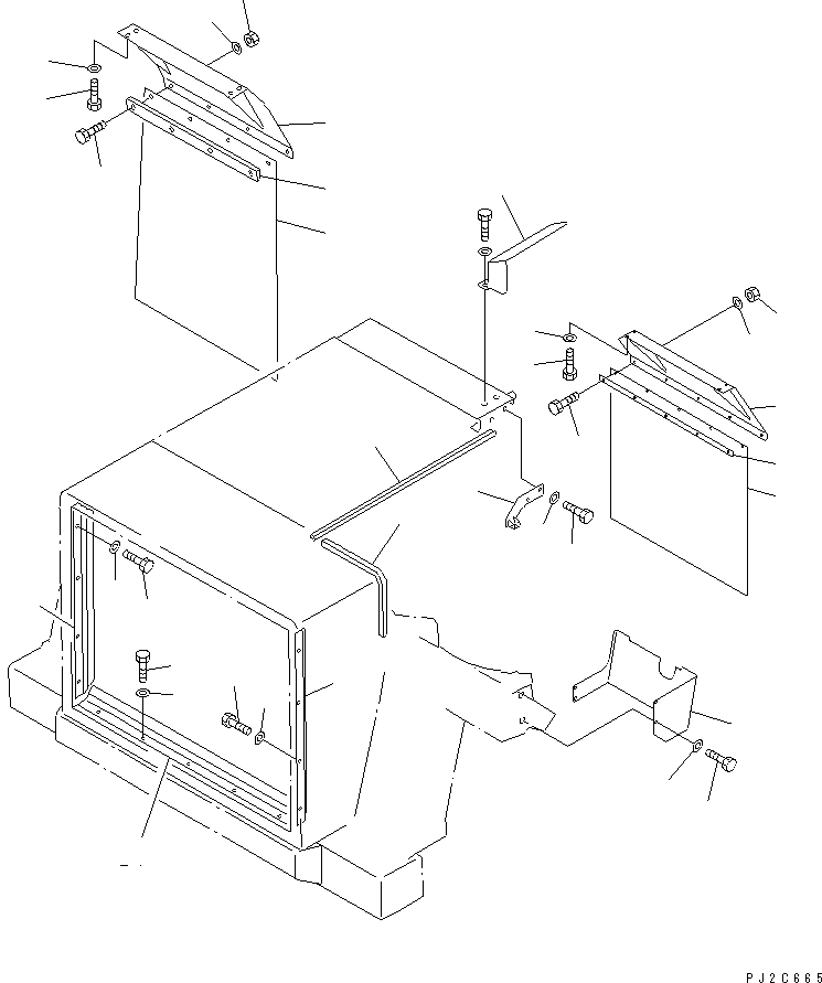 Dump Trucks Komatsu / HD325-6 S/N 5001-UP(hd325-6c) / GUARD (5/7) (LOW NOISE SPEC.)(#6056-)(150160 : 5025)
