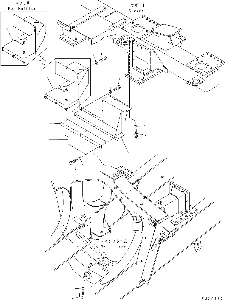 Dump Trucks Komatsu / HD325-6 S/N 5001-UP(hd325-6c) / FIRE PROOF GUARD (WITHOUT ROPS)(#6001-)(150330 : 5101A)
