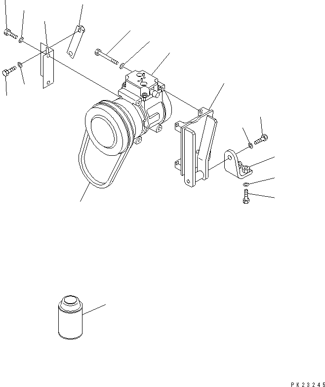 Dump Trucks Komatsu / HD325-6 S/N 5001-UP(hd325-6c) / AIR CONDITIONER (1/7) (AIR COMPRESSOR AND SERVICE CAN OF COOLING MEDIUM GAS)(#5267-5484)(150730 : 5501A)