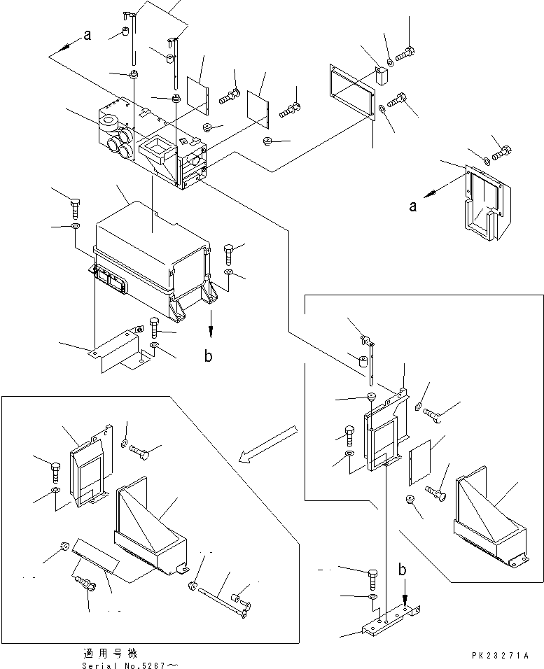 Dump Trucks Komatsu / HD325-6 S/N 5001-UP(hd325-6c) / AIR CONDITIONER (5/7) (AIR CONDITIONER UNIT AND AIR FILTER BOX)(#5001-5679)(150820 : 5505)