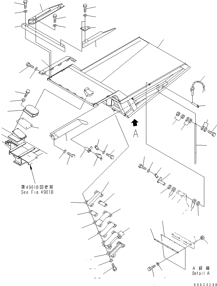 Dump Trucks Komatsu / HD325-6 S/N 5001-UP(hd325-6c) / DUMP BODY (WITH MUFFLER)(#5001-6608)(210040 : 7003)