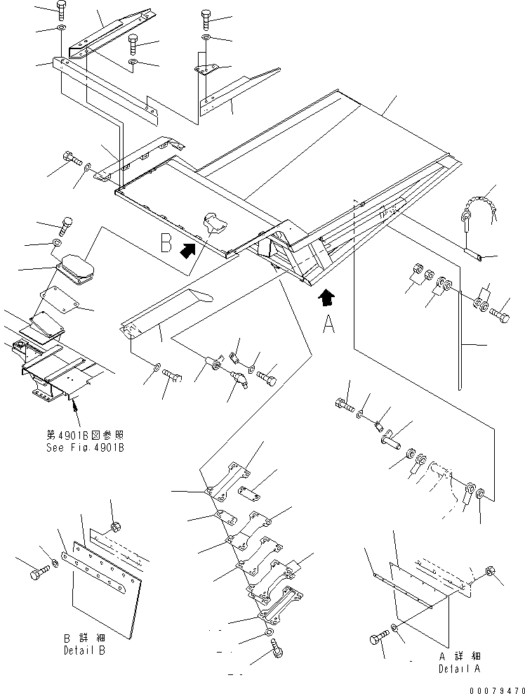 Dump Trucks Komatsu / HD325-6 S/N 5001-UP(hd325-6c) / DUMP BODY (WITH MUFFLER)(#6609-)(210050 : 7003A)