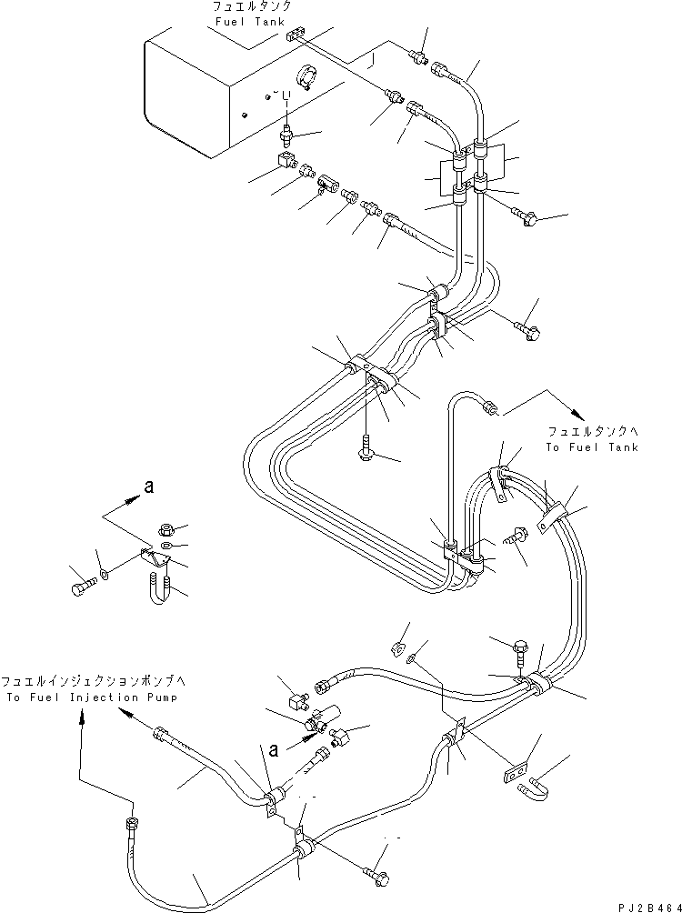 Dump Trucks Komatsu / HD405-6 S/N 1001-UP(hd405-6c) / FUEL PIPING(#2001-)(030250 : 1306A)