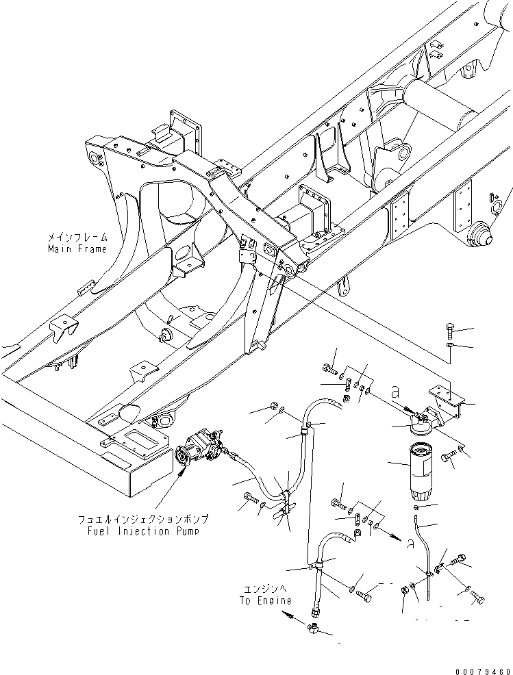 Dump Trucks Komatsu / HD405-6 S/N 1001-UP(hd405-6c) / ADDITIONAL FUEL FILTER PIPING (POOR FUEL)(#2001-)(030350 : 1347)