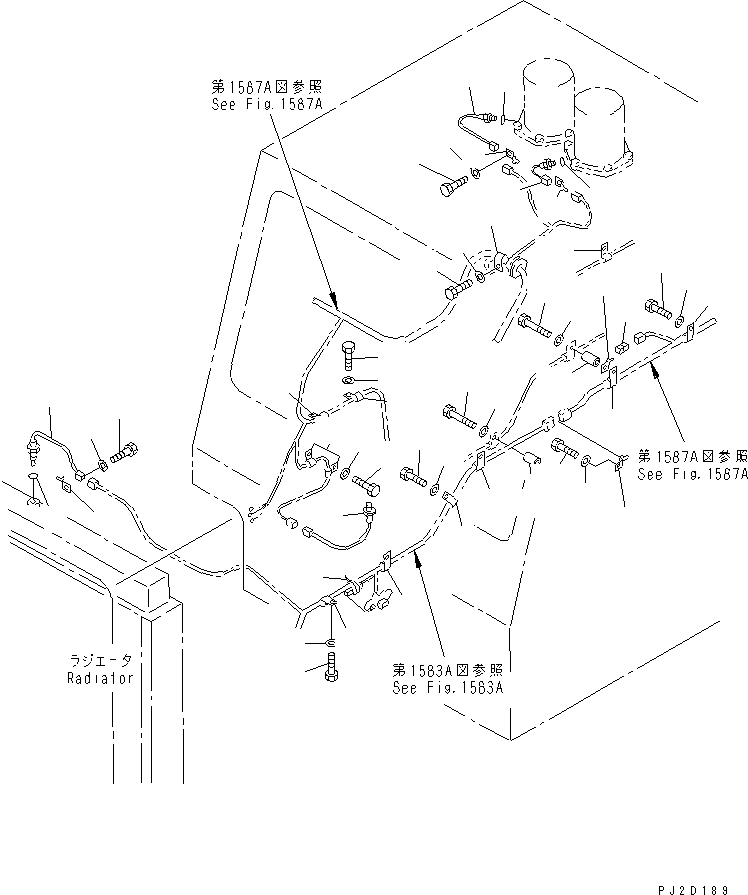 Dump Trucks Komatsu / HD405-6 S/N 1001-UP(hd405-6c) / ELECTRICAL SYSTEM (OUTSIDE CAB) (2/11)(#2001-)(030810 : 1582A)