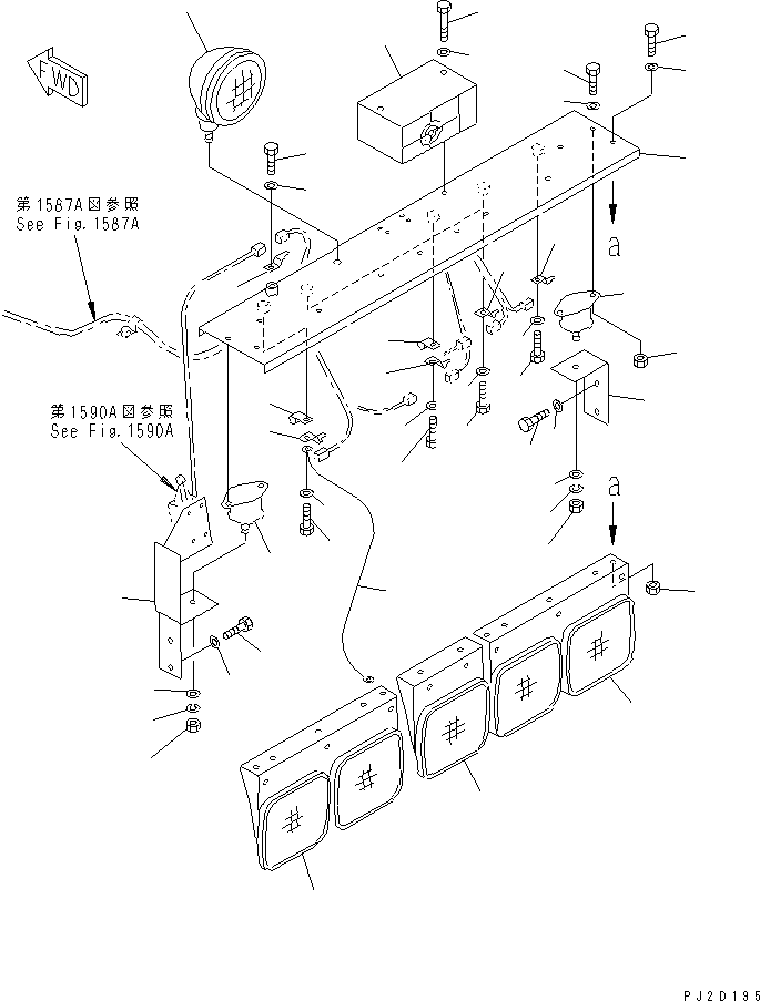 Dump Trucks Komatsu / HD405-6 S/N 1001-UP(hd405-6c) / ELECTRICAL SYSTEM (OUTSIDE CAB) (8/11)(#2001-2229)(030920 : 1588A)