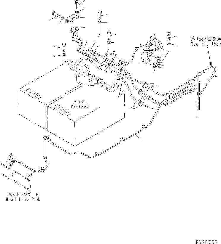 Dump Trucks Komatsu / HD405-6 S/N 1001-UP(hd405-6c) / ELECTRICAL SYSTEM (OUTSIDE CAB) (9/11)(#1055-)(030940 : 1589)
