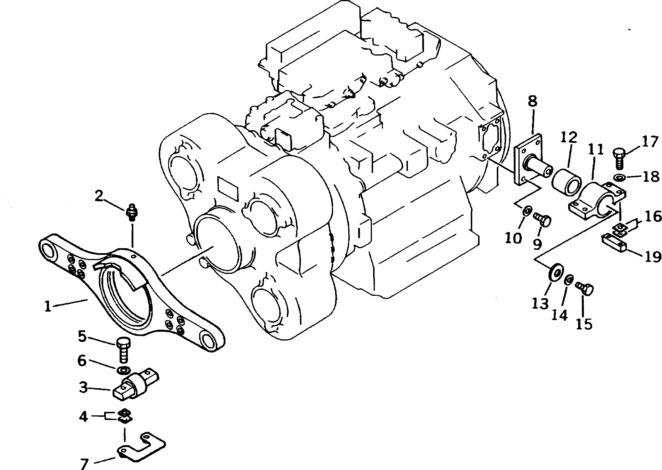 Dump Trucks Komatsu / HD405-6 S/N 1001-UP(hd405-6c) / TRANSMISSION MOUNTING PARTS(060010 : 2001)