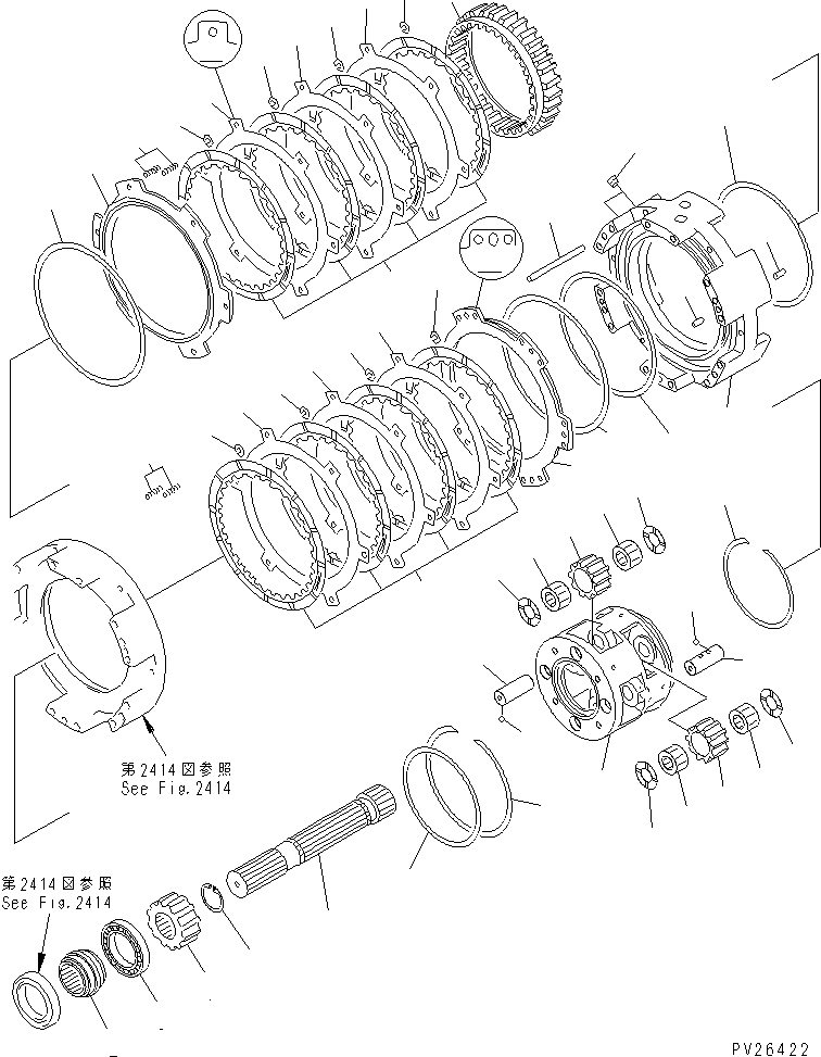 Dump Trucks Komatsu / HD405-6 S/N 1001-UP(hd405-6c) / TRANSMISSION (6/7) (2ND AND 1ST CLUTCH)(060110 : 2415)