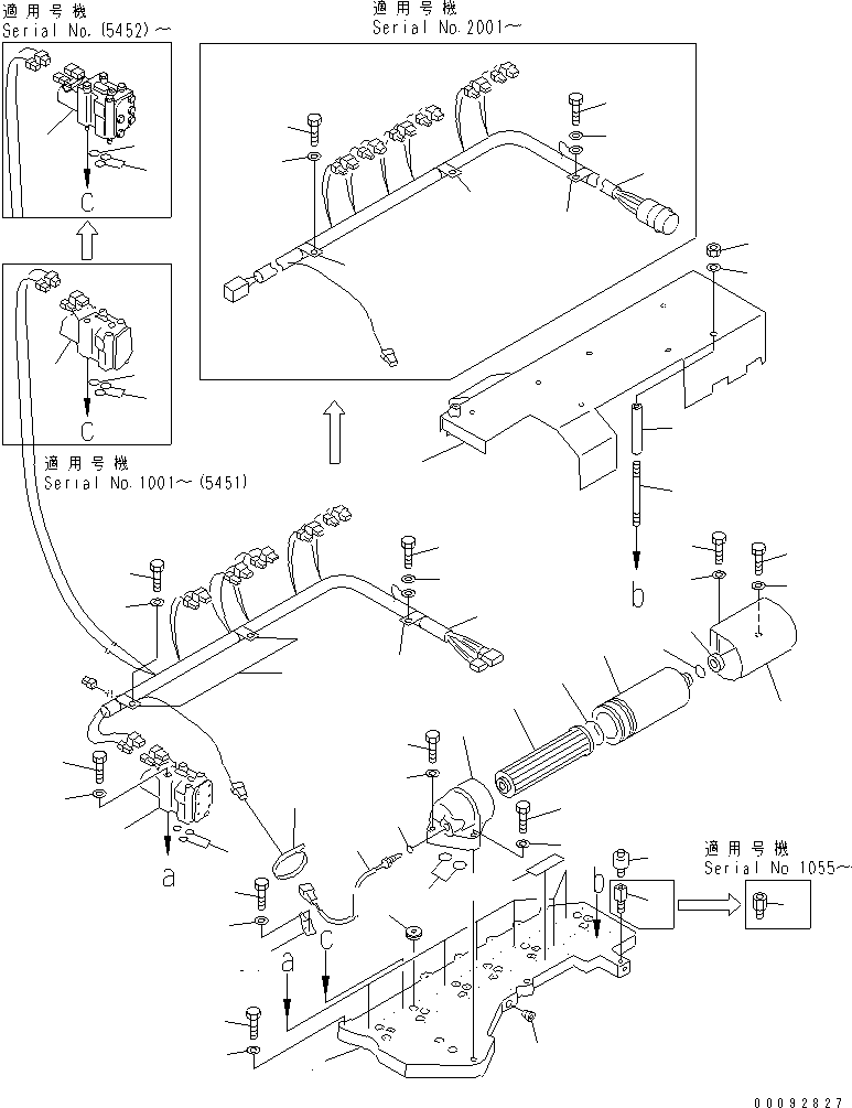 Dump Trucks Komatsu / HD405-6 S/N 1001-UP(hd405-6c) / TRANSMISSION CONTROL VALVE (1/3)(060150 : 2521)