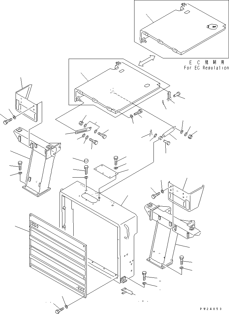 Dump Trucks Komatsu / HD405-6 S/N 1001-UP(hd405-6c) / GUARD (1/5)(#1001-1999)(150010 : 5001)