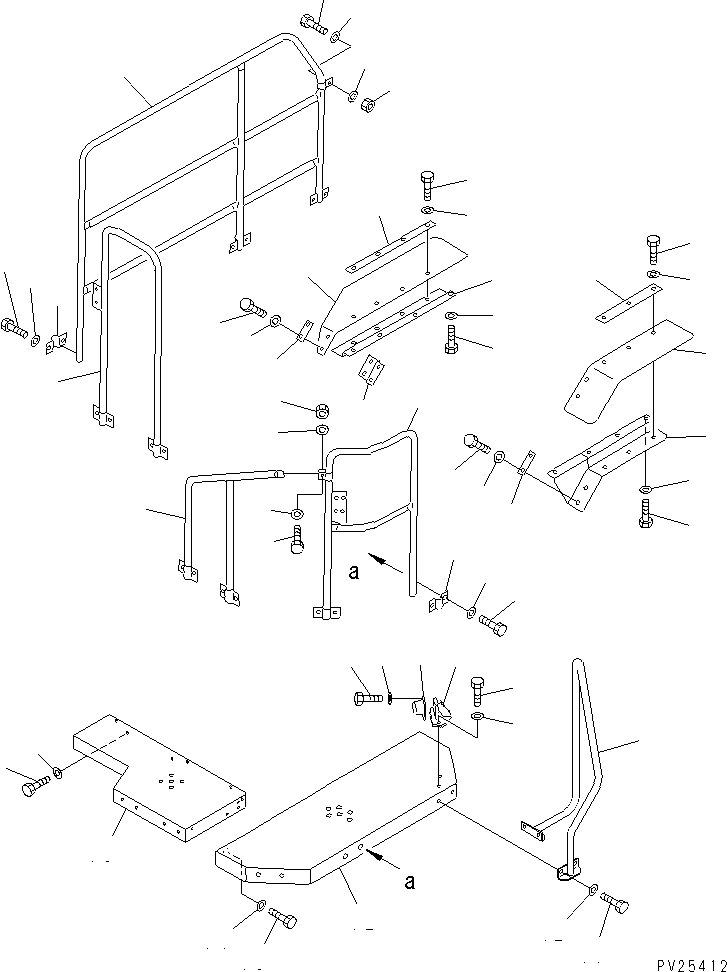 Dump Trucks Komatsu / HD405-6 S/N 1001-UP(hd405-6c) / GUARD (3/5) (FOR MONGOL) (FOR COAL BODY)(#1001-1999)(150110 : 5023)