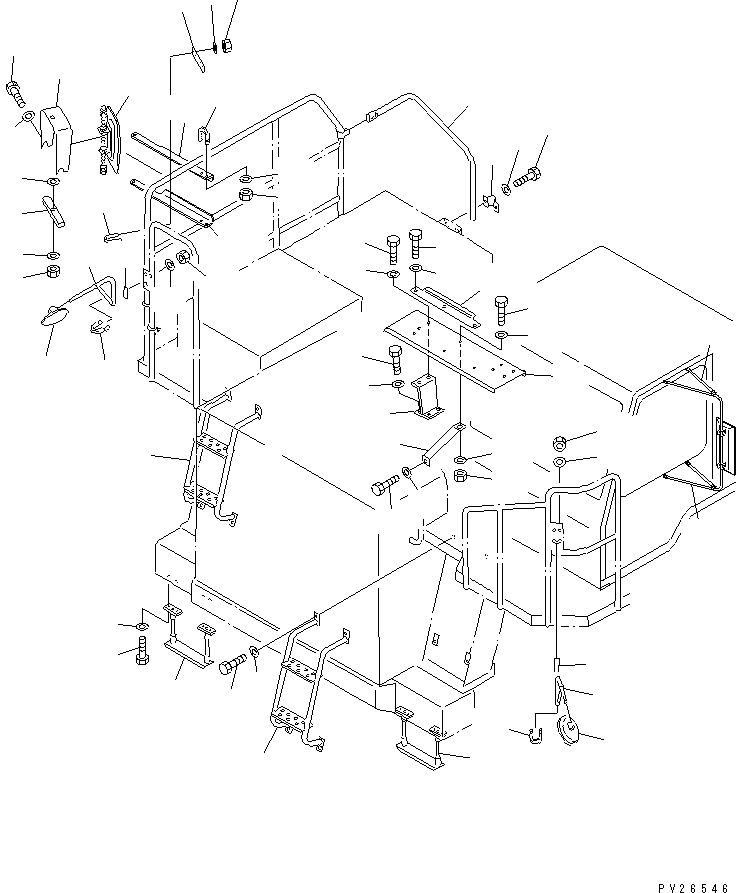 Dump Trucks Komatsu / HD405-6 S/N 1001-UP(hd405-6c) / GUARD (4/5) (FOR MONGOL) (FOR COAL BODY)(#1001-1999)(150120 : 5024)