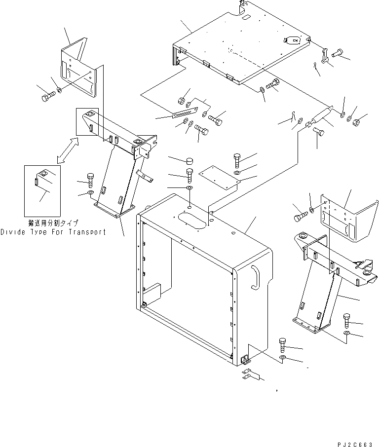 Dump Trucks Komatsu / HD405-6 S/N 1001-UP(hd405-6c) / GUARD (1/7) (LOW NOISE SPEC.)(#2029-)(150140 : 5031)