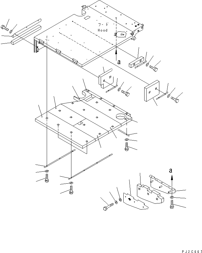 Dump Trucks Komatsu / HD405-6 S/N 1001-UP(hd405-6c) / GUARD (7/7) (LOW NOISE SPEC.)(#2029-)(150200 : 5037)