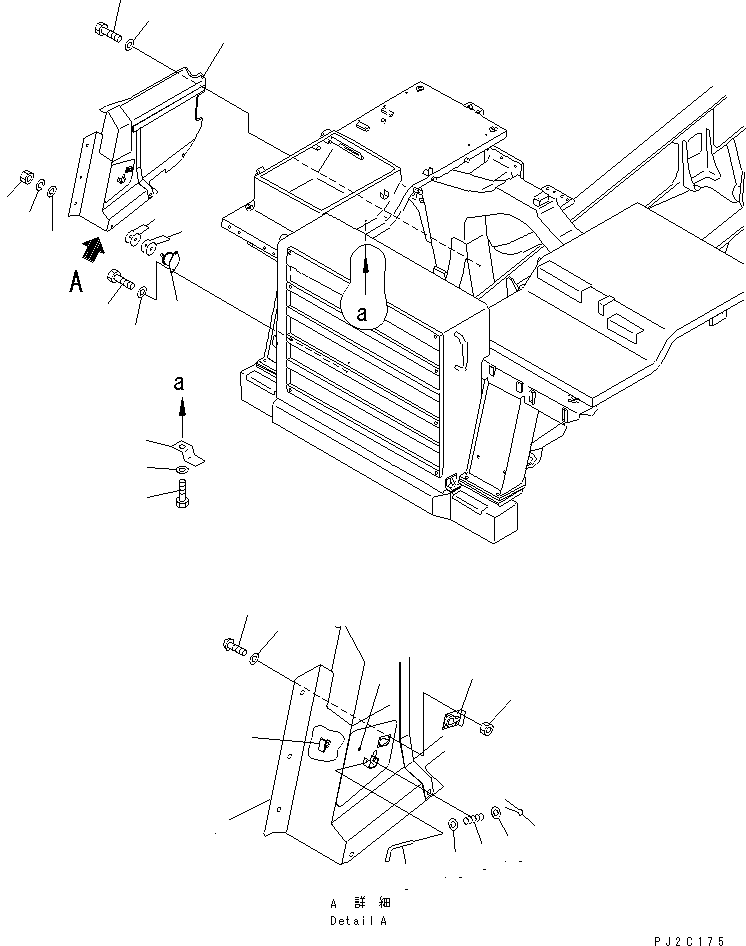 Dump Trucks Komatsu / HD405-6 S/N 1001-UP(hd405-6c) / ENGINE SIDE COVER (2/2)(#2001-)(150270 : 5085A)
