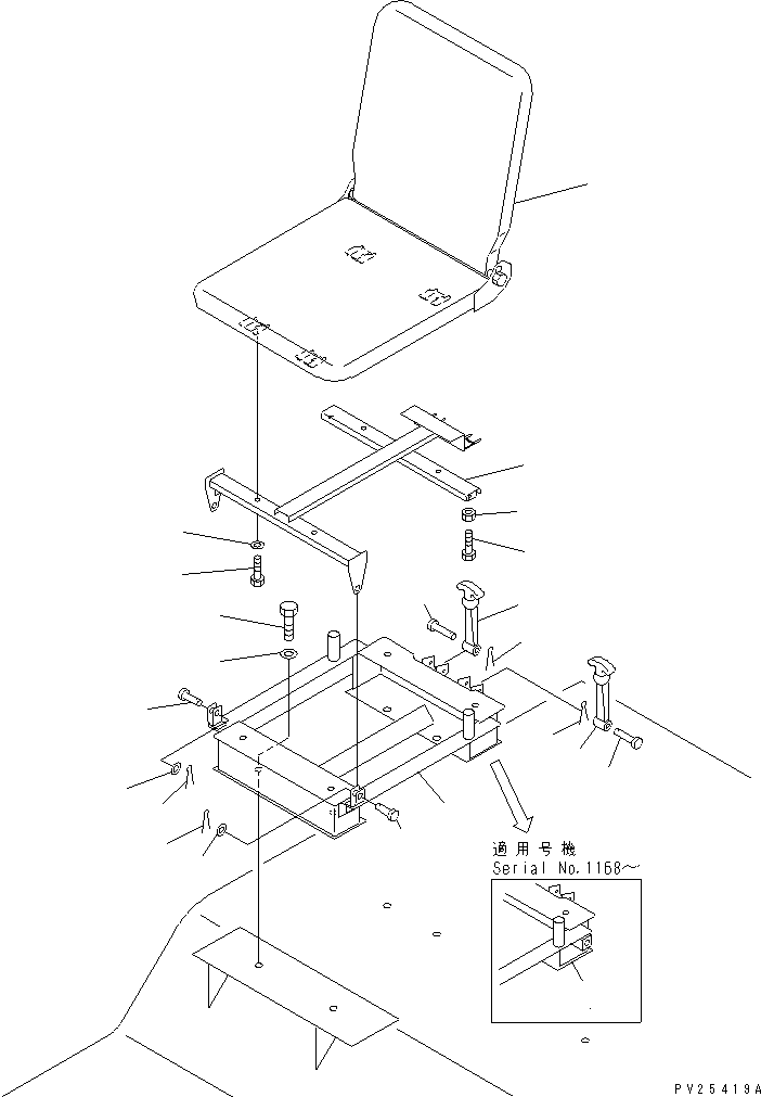 Dump Trucks Komatsu / HD405-6 S/N 1001-UP(hd405-6c) / AUXILIARY SEAT (WITH AUTO RETARDER)(150540 : 5321)