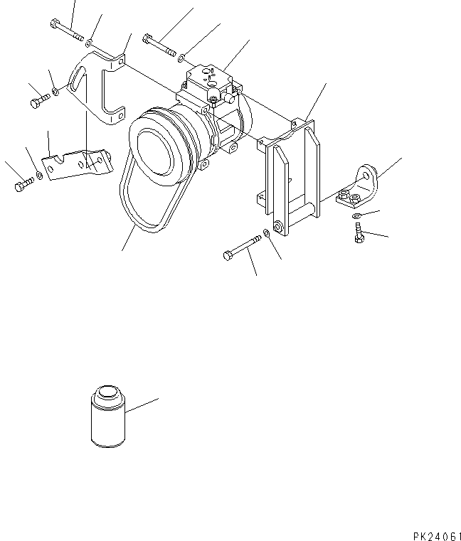 Dump Trucks Komatsu / HD405-6 S/N 1001-UP(hd405-6c) / AIR CONDITIONER (1/7) (AIR COMPRESSOR AND SERVICE CAN OF COOLING MEDIUM GAS)(#1001-1054)(150720 : 5501)