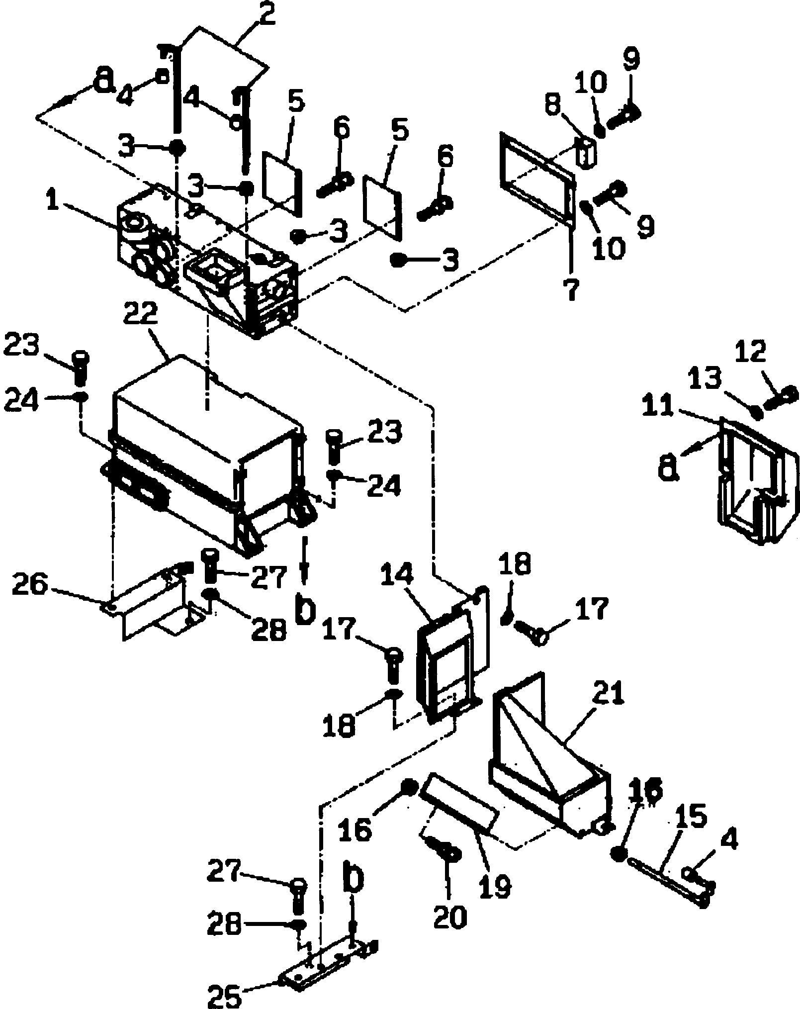 Dump Trucks Komatsu / HD405-6 S/N 1001-UP(hd405-6c) / AIR CONDITIONER (5/7) (AIR CONDITIONER UNIT AND AIR FILTER BOX)(#1001-1054)(150760 : 5505)