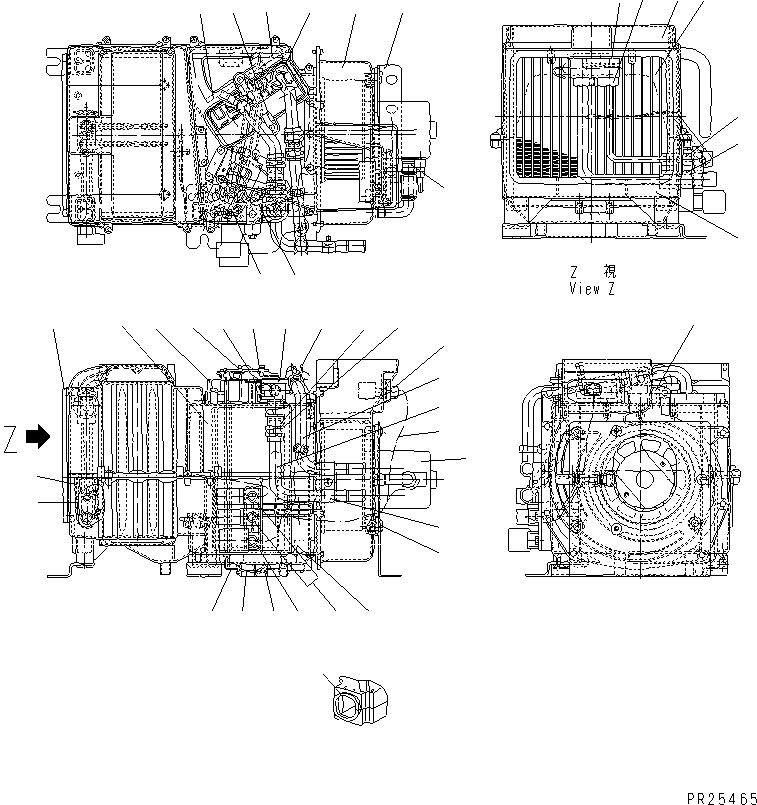 Dump Trucks Komatsu / HD405-6 S/N 1001-UP(hd405-6c) / AIR CONDITIONER UNIT(#1055-2047)(150960 : 5531)