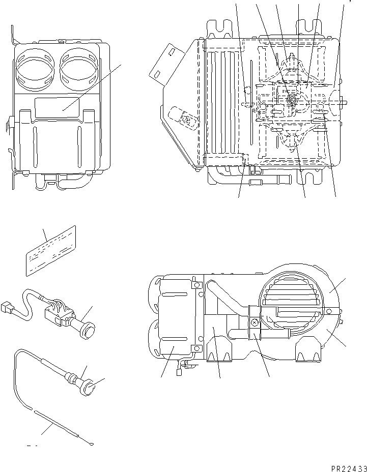 Dump Trucks Komatsu / HD405-6 S/N 1001-UP(hd405-6c) / CAR HEATER (3/3) (INNER PARTS)(151020 : 5573)