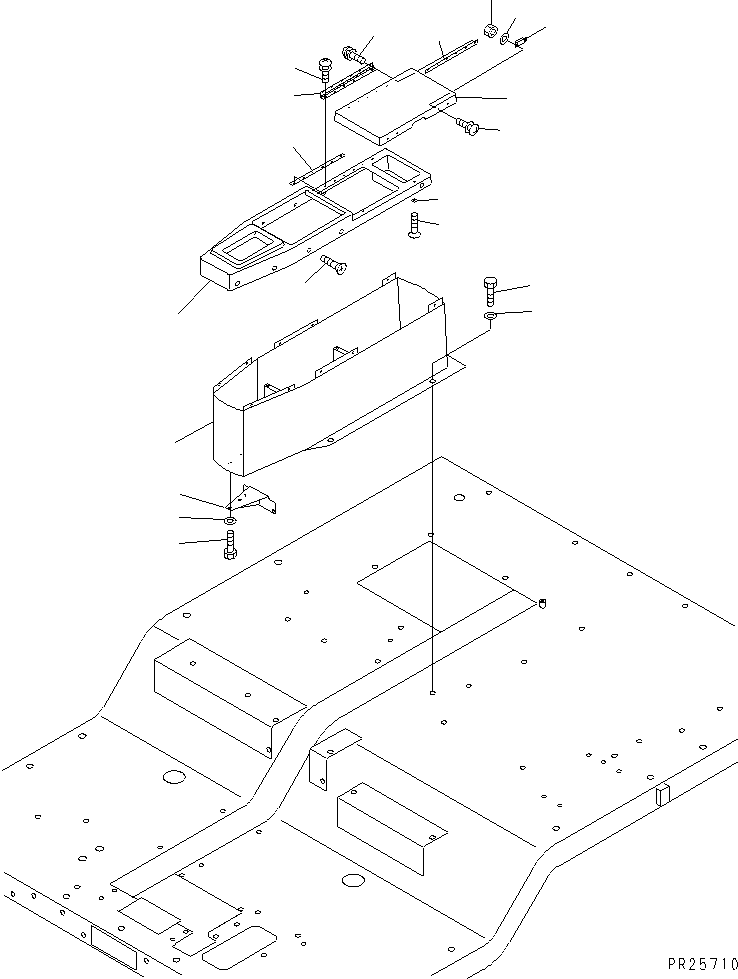 Dump Trucks Komatsu / HD405-6 S/N 1001-UP(hd405-6c) / CAB INTERIOR (CONSOLE BOX) (1/3)(#1055-)(151180 : 5721)