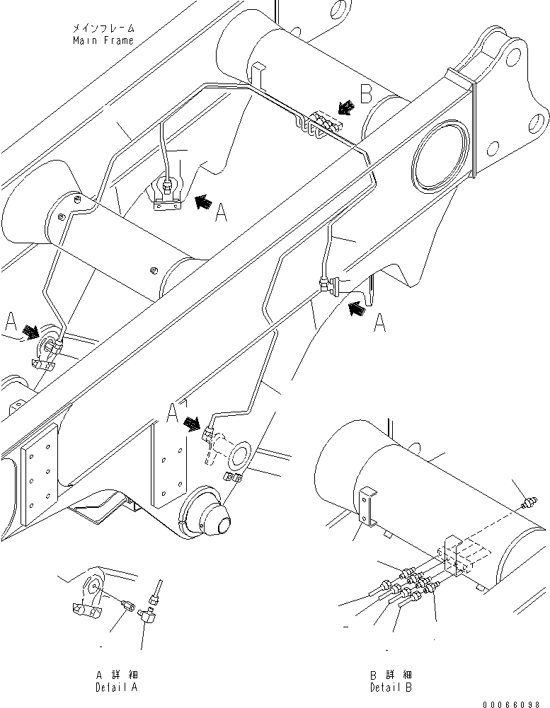 Dump Trucks Komatsu / HD405-6 S/N 1001-UP(hd405-6c) / REAR LUBRICATING PIPING (WITH ASR)(151460 : 5804)