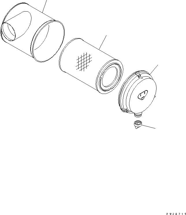 Dump Trucks Komatsu / HD405-6 S/N 1001-UP(hd405-6r) / AIR CLEANER(#2001-)(030080 : 1103A)