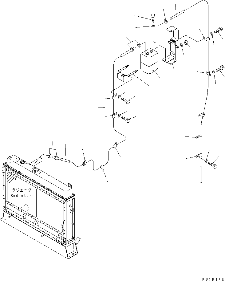 Dump Trucks Komatsu / HD405-6 S/N 1001-UP(hd405-6r) / RESERVE TANK AND PIPING (VANDALISM PROTECTION)(#.-)(030150 : 1206)