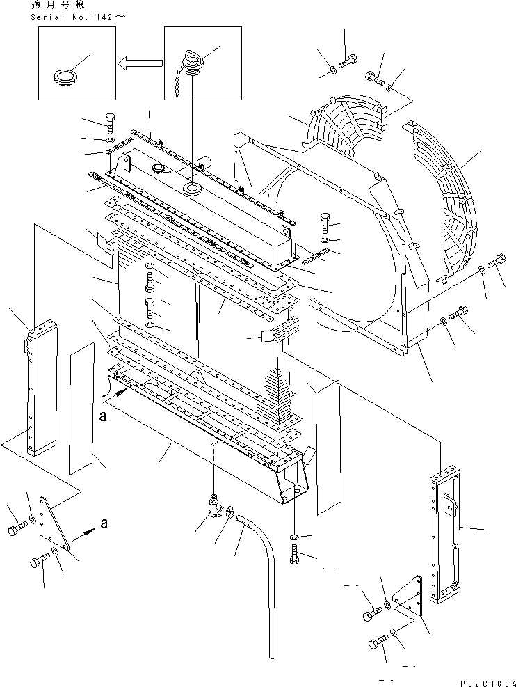 Dump Trucks Komatsu / HD405-6 S/N 1001-UP(hd405-6r) / RADIATOR(#1055-)(030170 : 1211A)