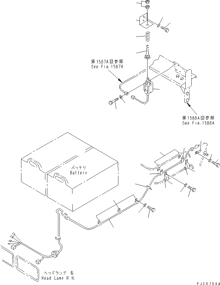 Dump Trucks Komatsu / HD405-6 S/N 1001-UP(hd405-6r) / ELECTRICAL SYSTEM (OUTSIDE CAB) (10/11)(#2001-)(030890 : 1590A)