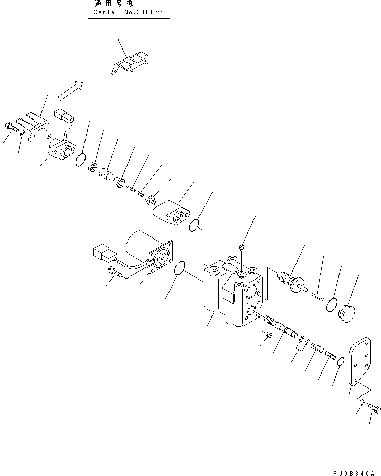 Dump Trucks Komatsu / HD405-6 S/N 1001-UP(hd405-6r) / TRANSMISSION CONTROL VALVE (3/3)(#(5452)-)(060170 : 2523)