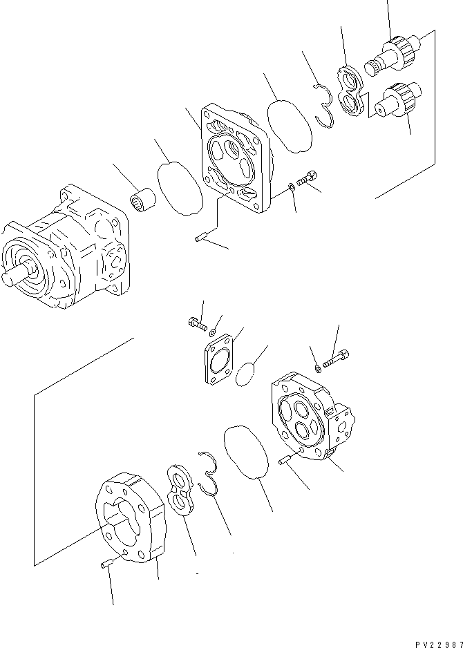 Dump Trucks Komatsu / HD405-6 S/N 1001-UP(hd405-6r) / HYDRAULIC PUMP (BRAKE AND TRANSMISSION COOLING) (2/2)(120140 : 4506)