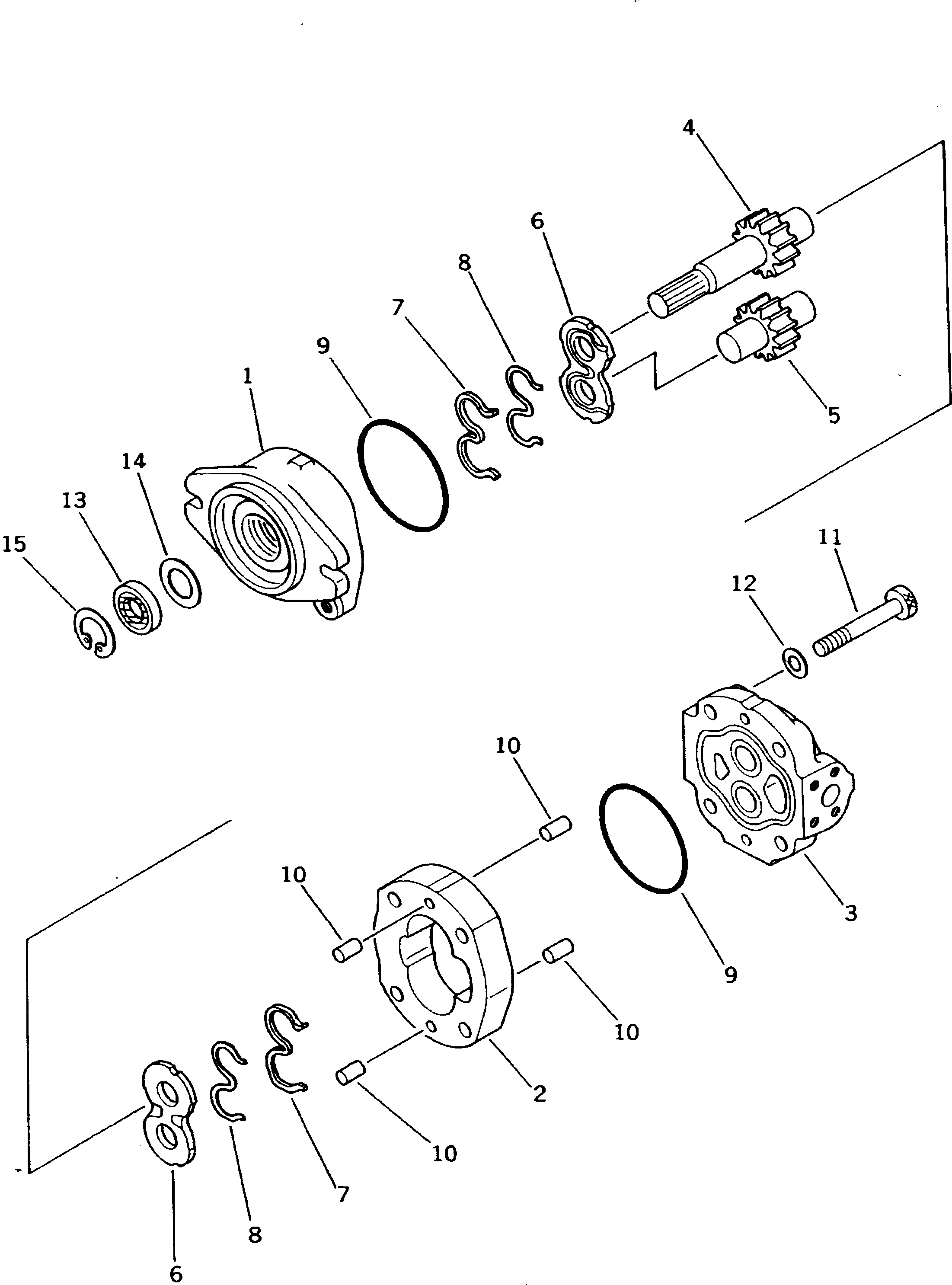 Dump Trucks Komatsu / HD405-6 S/N 1001-UP(hd405-6r) / HYDRAULIC PUMP (EMERGENCY STEERING)(120160 : 4515)
