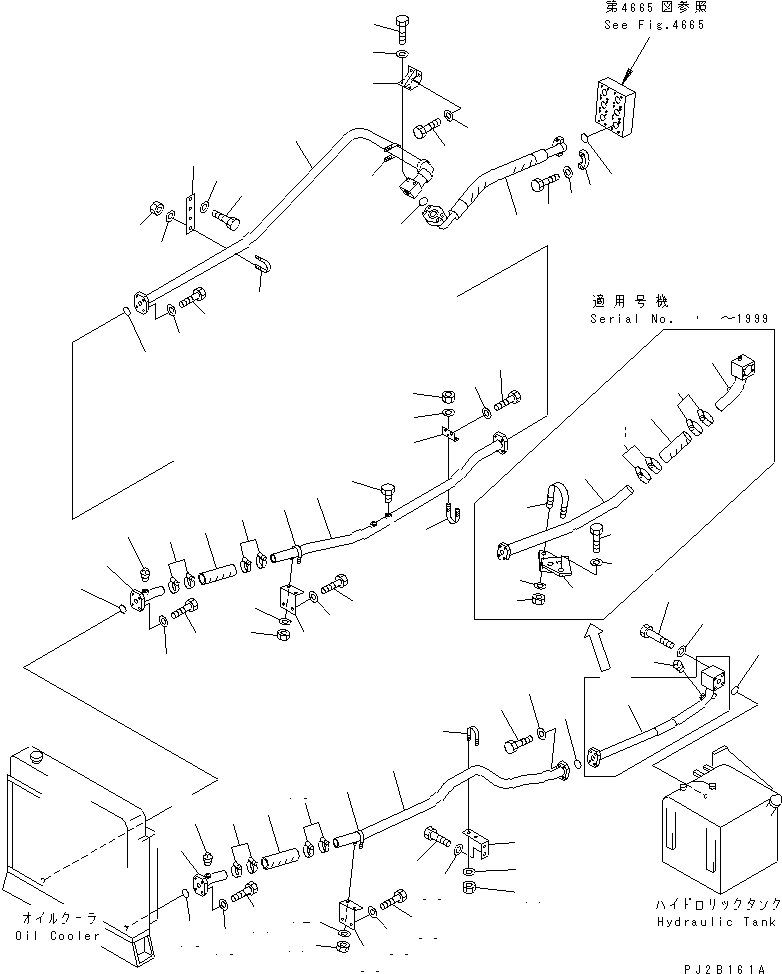 Dump Trucks Komatsu / HD405-6 S/N 1001-UP(hd405-6r) / BRAKE AND TRANSMISSION COOLING PIPING (OIL COOLER LINE)(#1001-1999)(120440 : 4667)